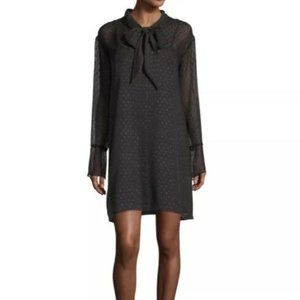 Theory (Small) Silk Black Shimmer Dress